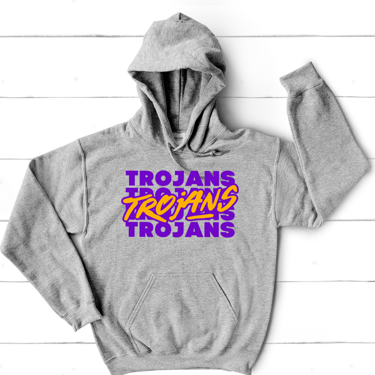 Trojans Stacked Hoodie