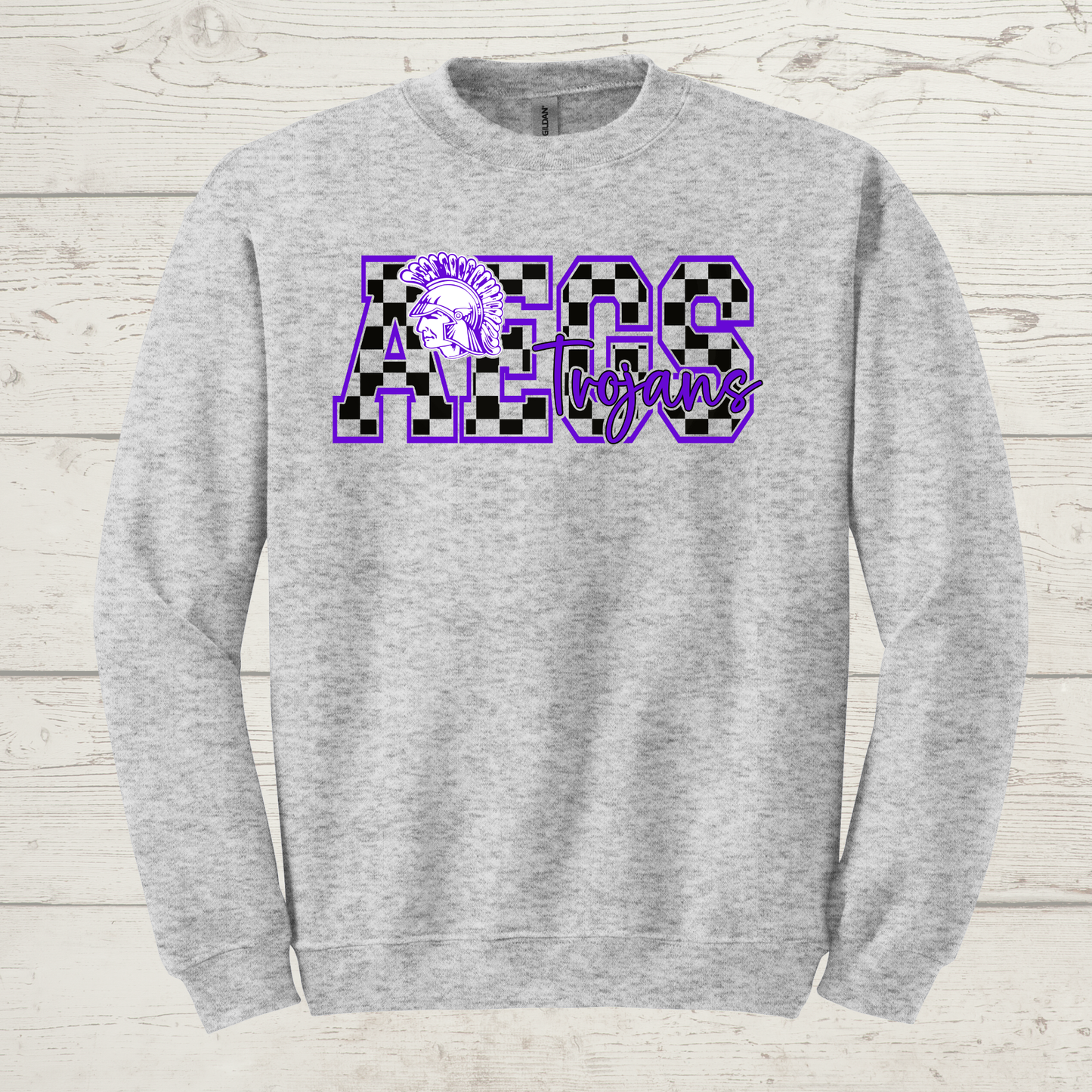 AEGS Checkered Crewneck