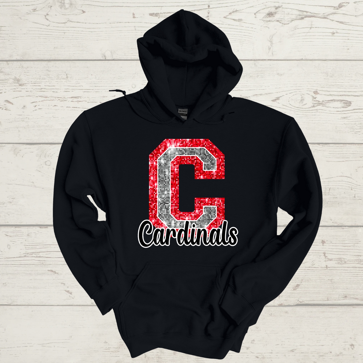 Cardinals Faux Sequin Hoodie