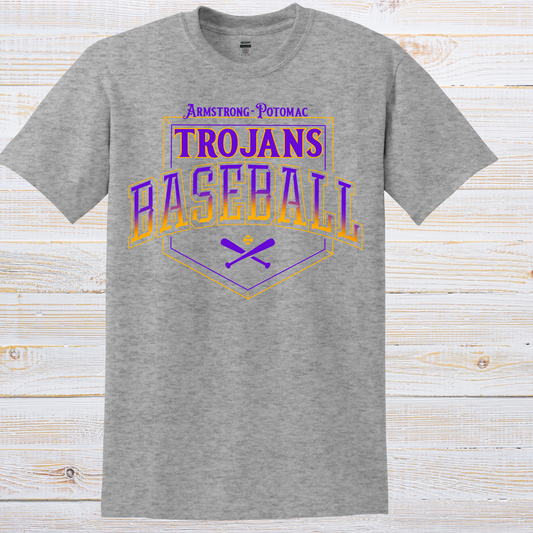 Trojans Baseball Fade