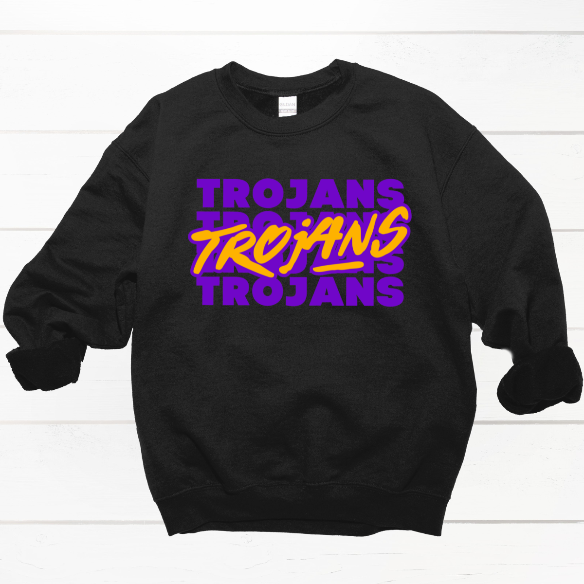 Trojans Stacked Crewneck