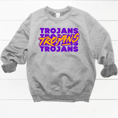 Trojans Stacked Crewneck